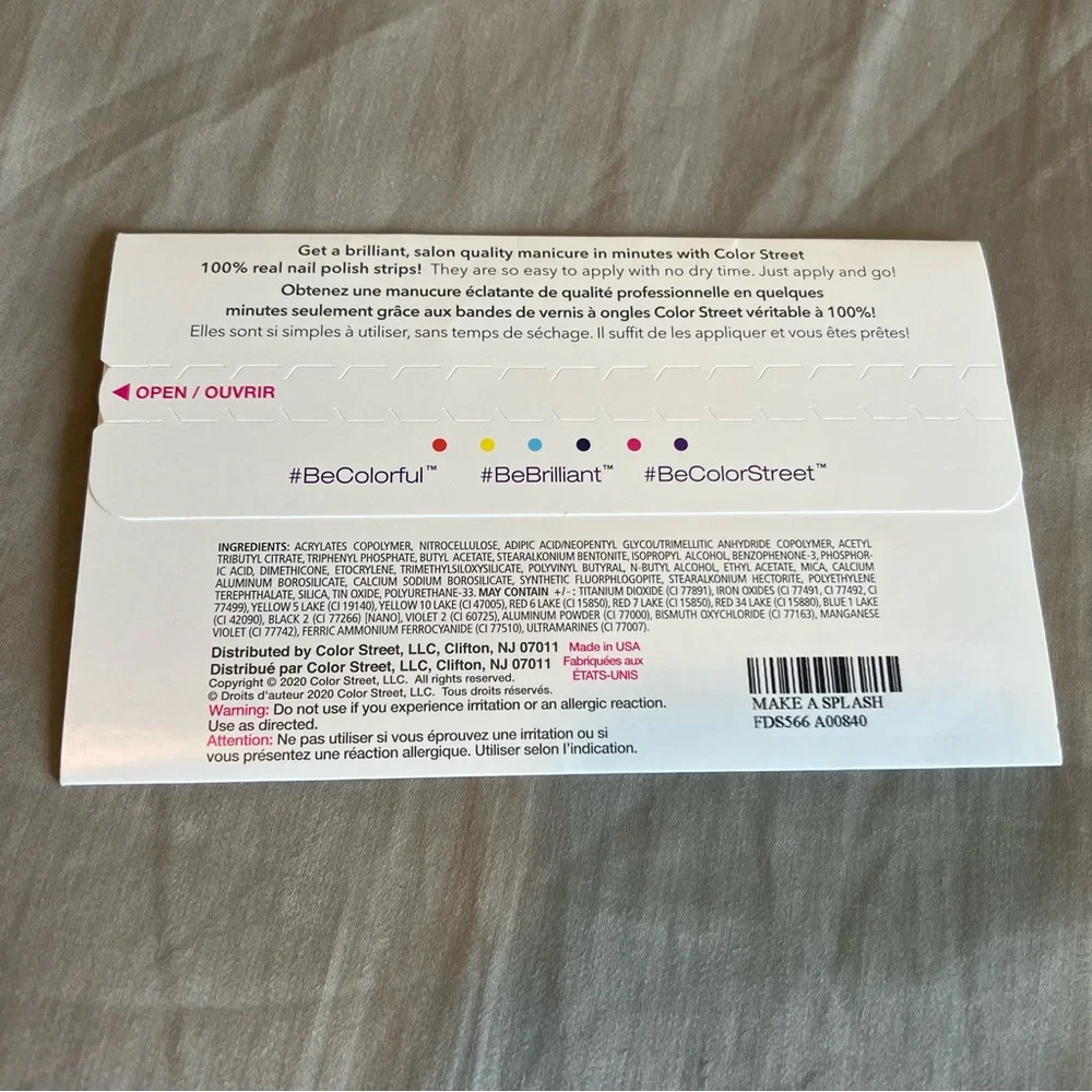 *Exclusive* Color Street: Make a Splash | Rainbow Multicolor Swirl Summer White - Picture 4 of 8